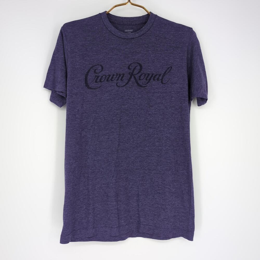 Crown Royal Women's Purple Cotton Crewneck Graphic T-Shirt Tee - Size M - GUC